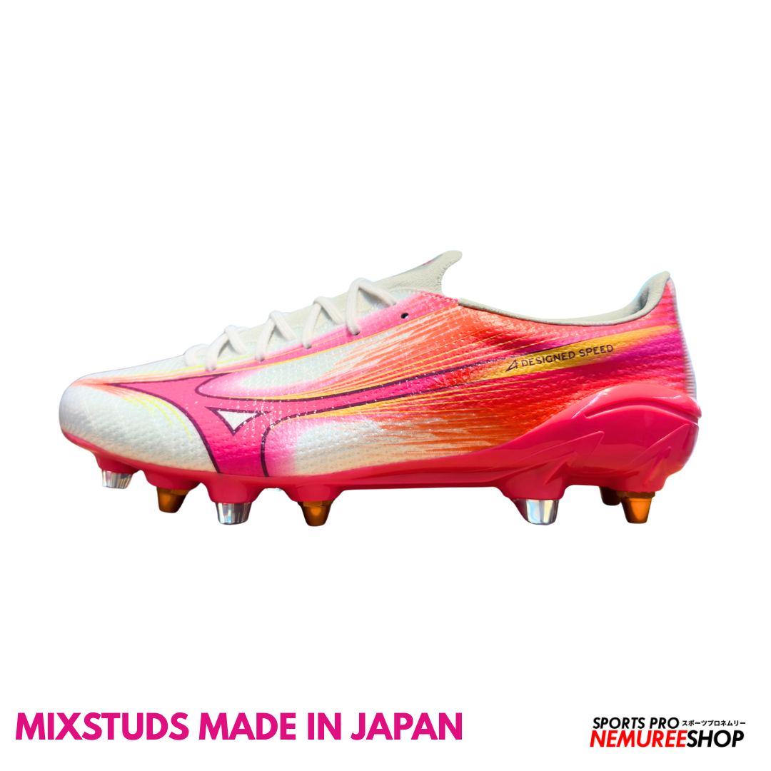 MIZUNO Football Shoes ALPHA 3 JAPAN MIX (WHITE/FUCHSIA PURPLE