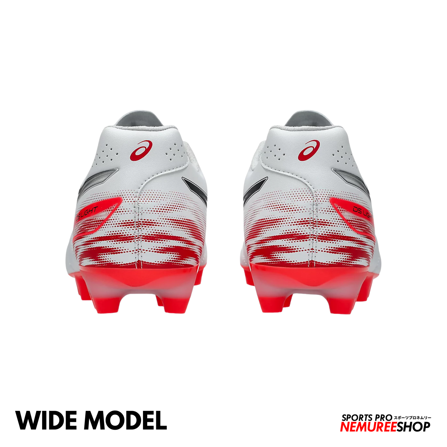 ASICS Football Shoes DS LIGHT PRO WIDE (WHITE/FLASH RED)