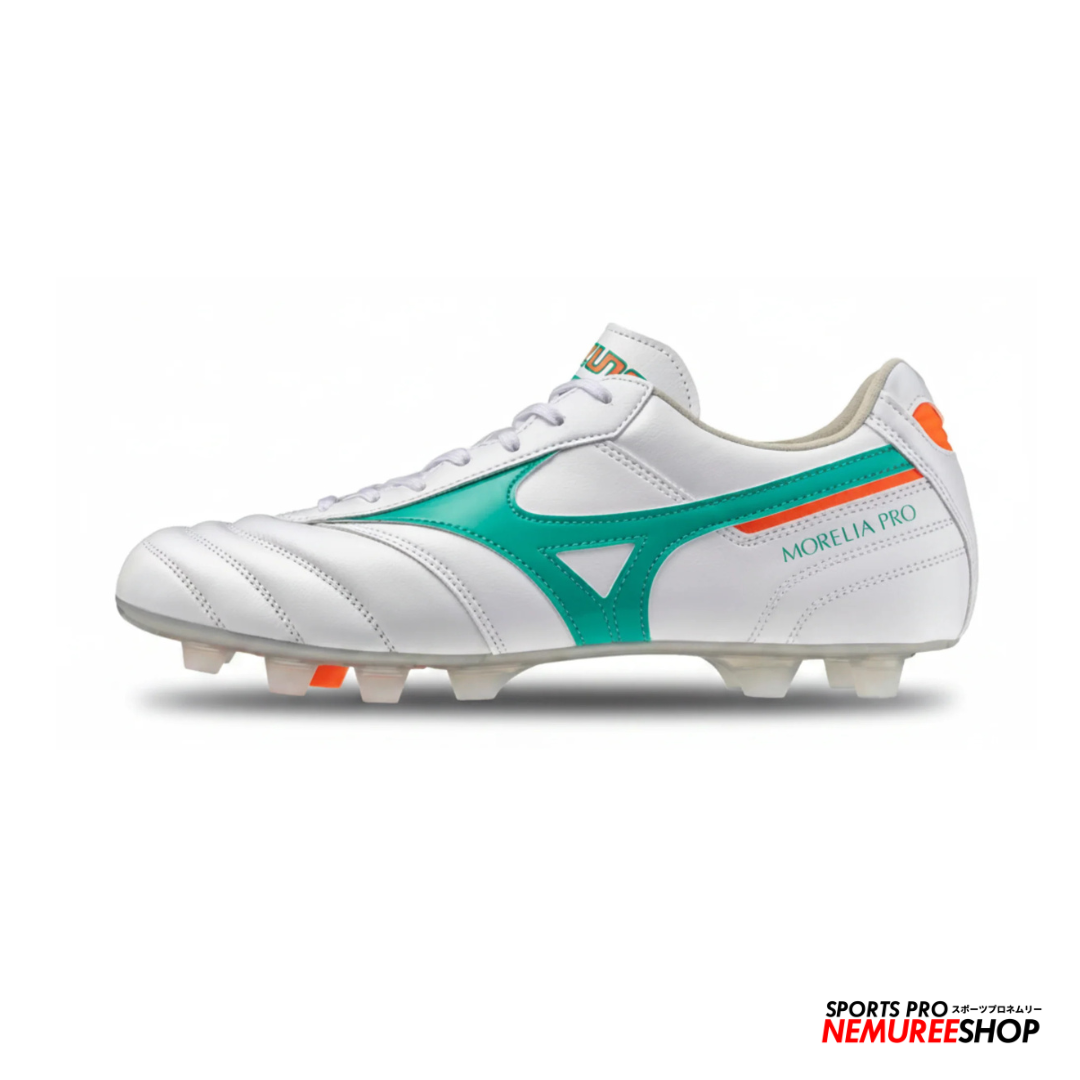 MIZUNO Football Shoes MORELIA 2 PRO (WHITE / ARCADIA / LAVA ORANGE