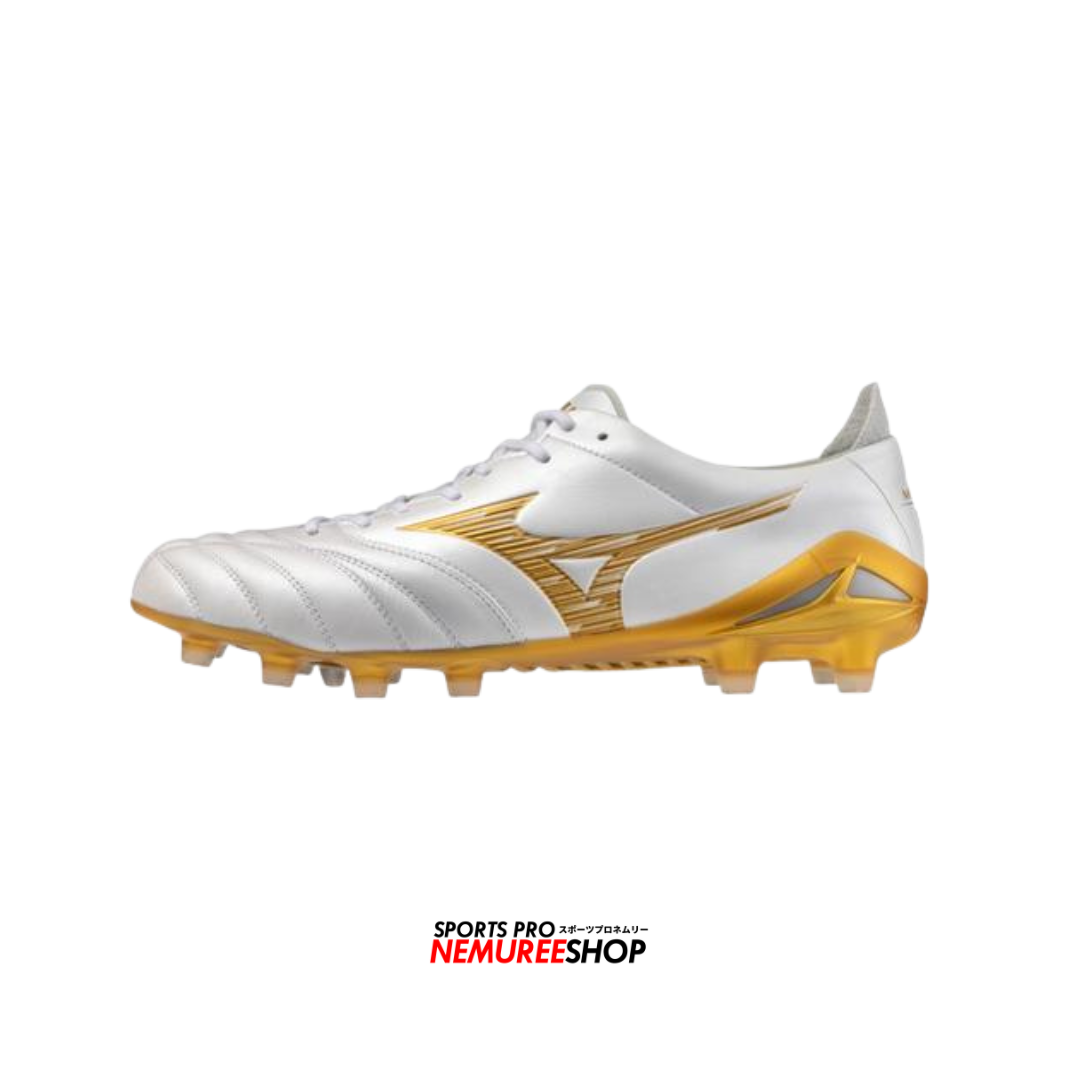 Mizuno Morelia Neo4 サッカーシューズ ホワイト/ゴールド MIZUNO Football Shoes MORELIA NEO 4 ELITE (WHITE / GOLD) – Nemuree