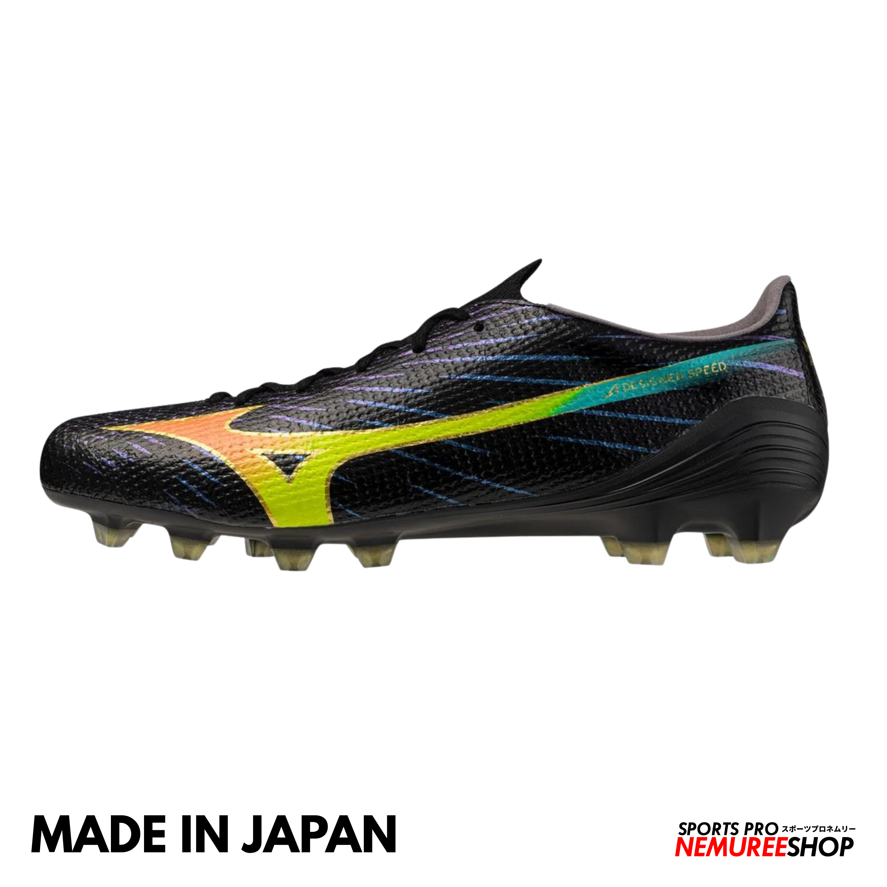 MIZUNO アルファ3 Japan MIZUNO Football Shoes ALPHA 3 JAPAN (BLACK/LAVA ORANGE/EVENING
