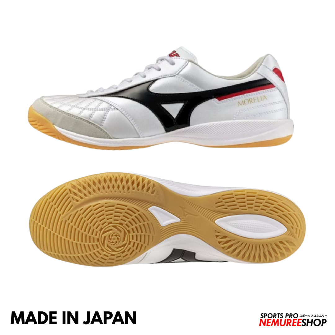 MIZUNO Futsal Shoes MORELIA SALA JAPAN IN (WHITE/BLACK/CHINESE RED)