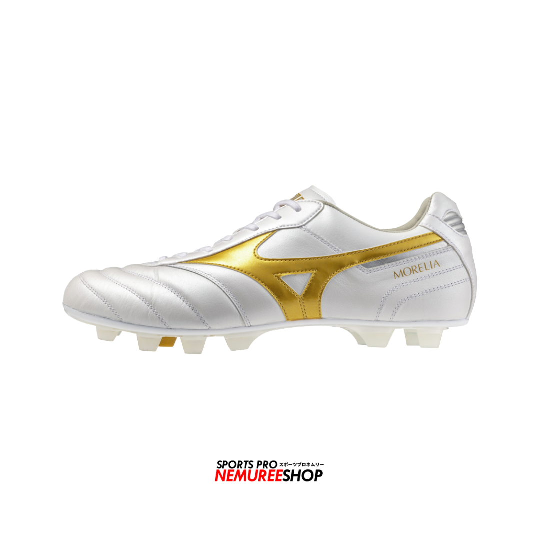 MIZUNO Football Shoes MORELIA 2 ELITE (WHITE / GOLD) – Nemuree