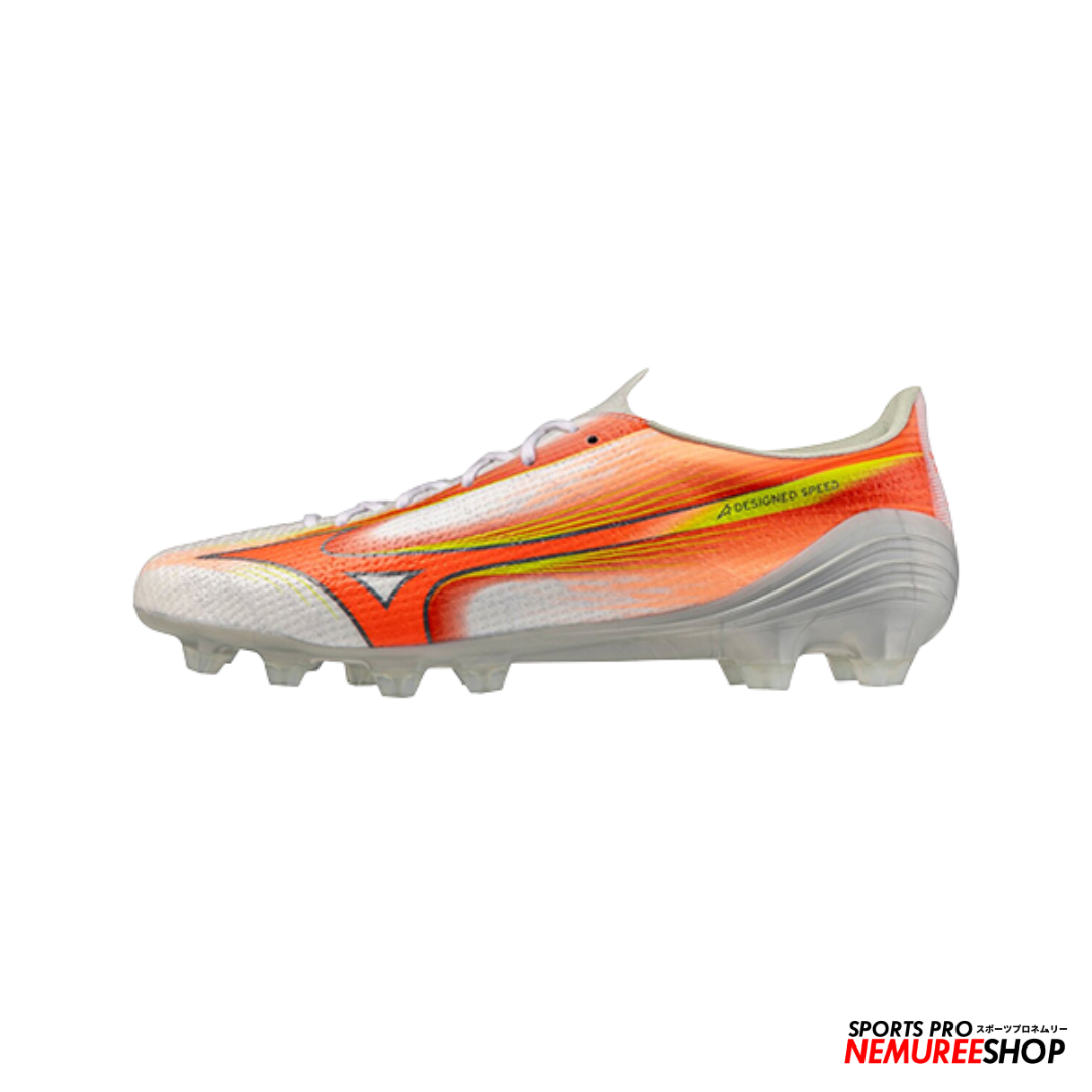 MIZUNO Football Shoes ALPHA 3 PRO (WHITE/LAVA ORANGE/EVENING