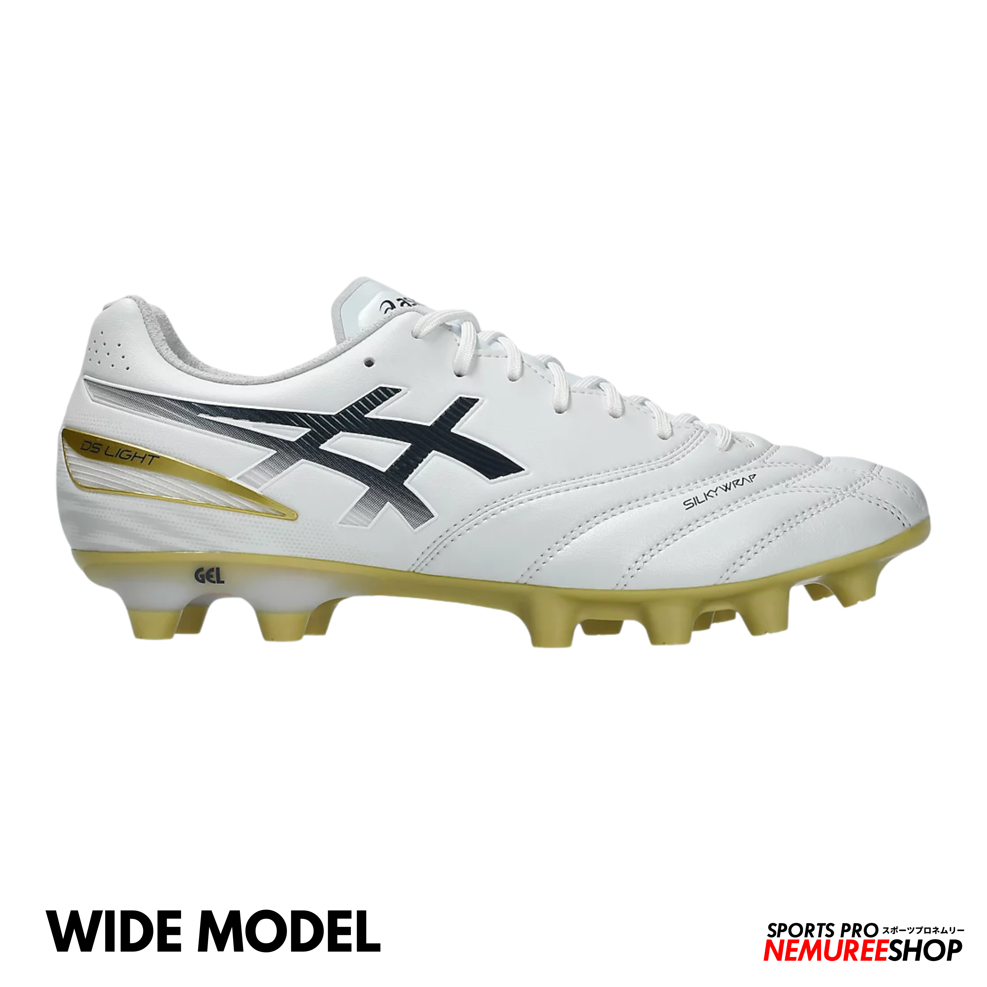 ASICS Football Shoes DS LIGHT PRO WIDE (WHITE/MIDNIGHT) – Nemuree