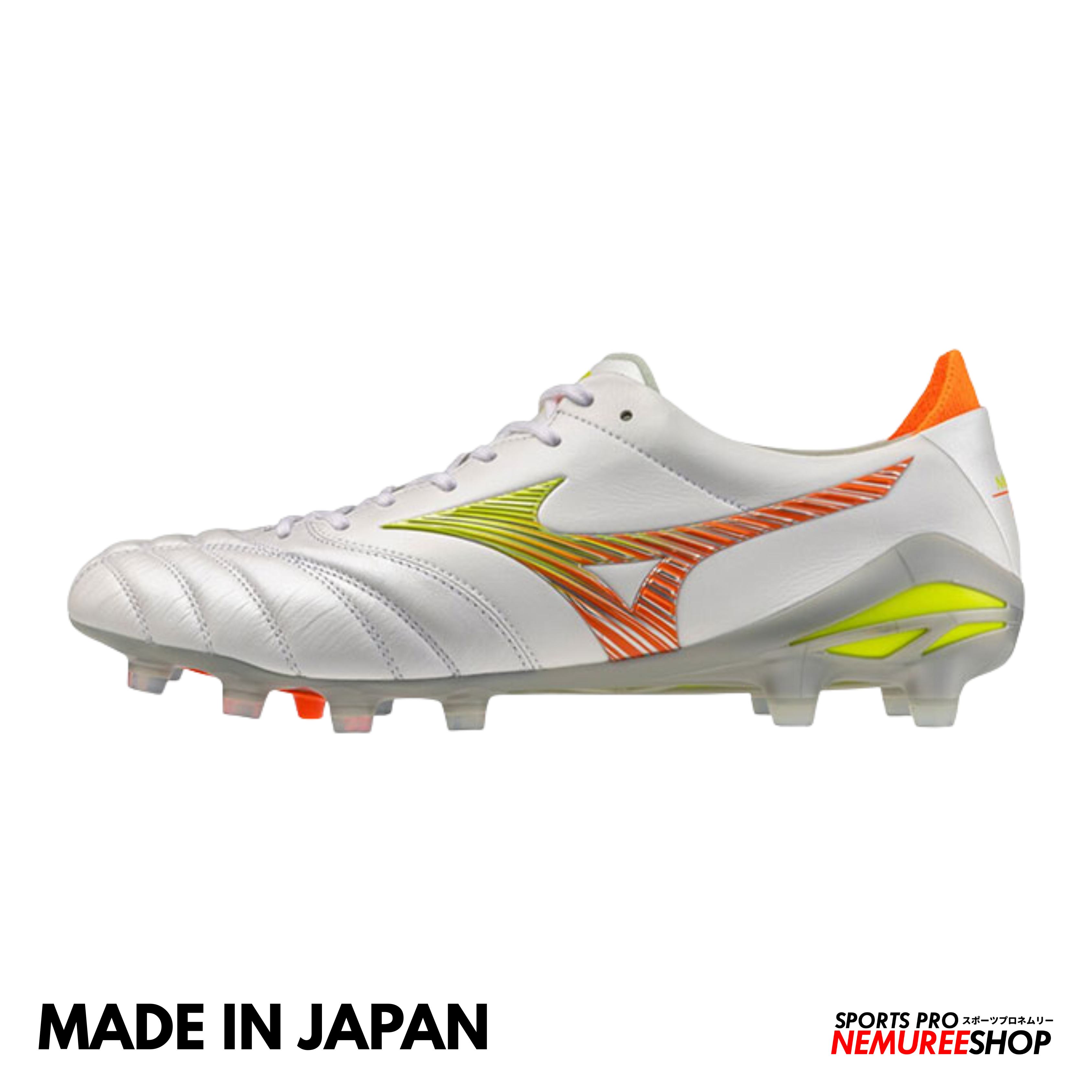 MIZUNO Football Shoes MORELIA NEO 5 JAPAN (WHITE/EVENING PRIMROSE