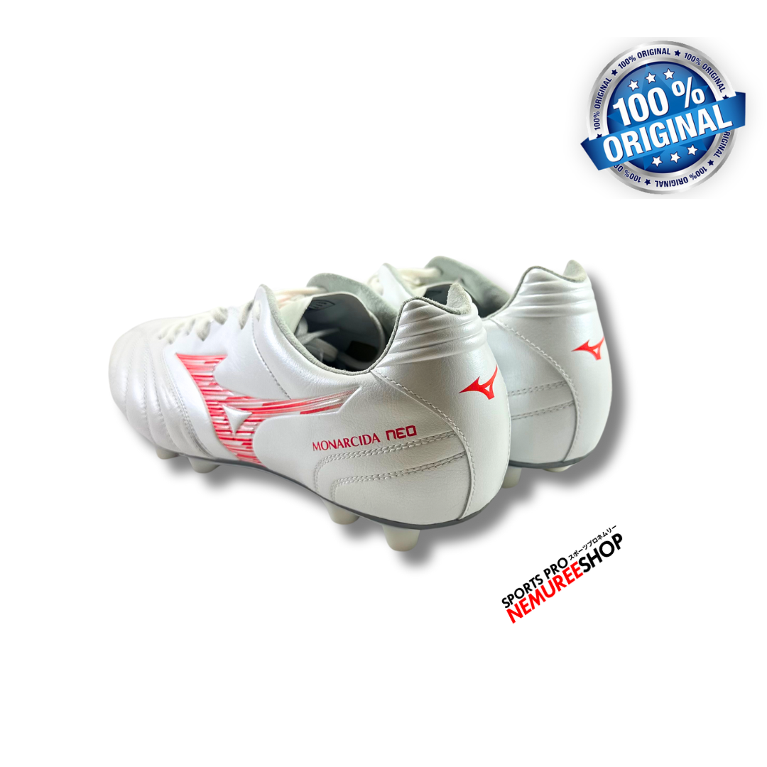 MIZUNO Soccer Shoes MONARCIDA NEO 3 WIDE ELITE (WHITE/RADIANT RED) - Nemuree Shop - Online Sports Store