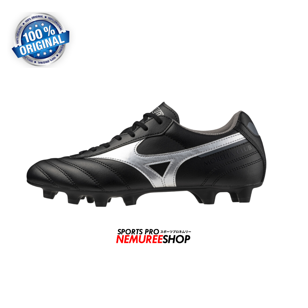MIZUNO Football Shoes MORELIA 2 CLUB (BLACK/GALAXY SILVER) - Nemuree Shop - Online Sports Store