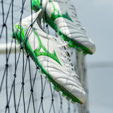 MIZUNO Football Shoes MORELIA NEO 4 JAPAN (WHITE/NEON GREEN/COOL GREY) - Nemuree Shop - Online Sports Store