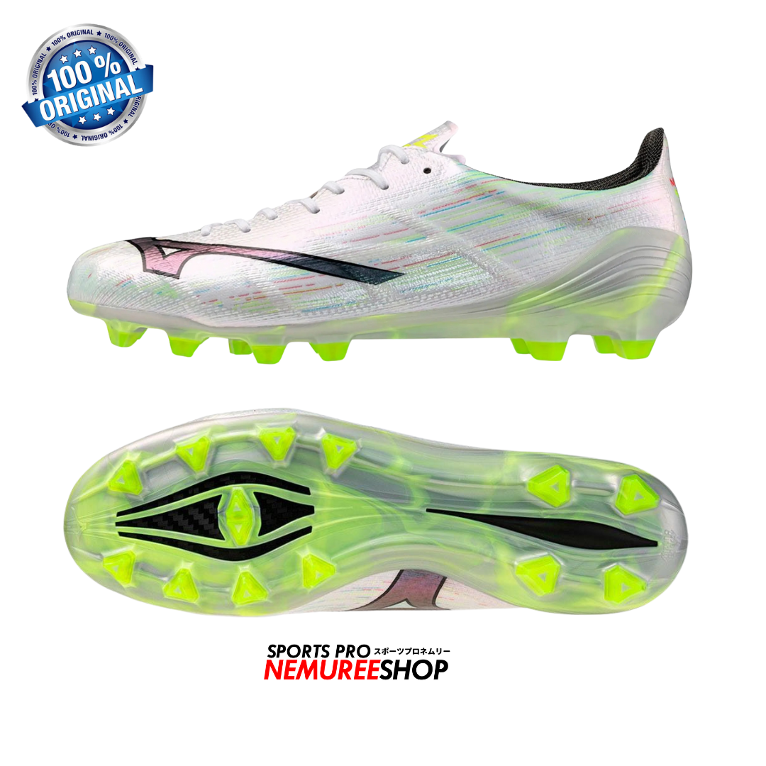 MIZUNO Football Shoes ALPHA 2 ELITE (WHITE/SILVER IRIDISCENT/BLACK) - Nemuree Shop - Online Sports Store