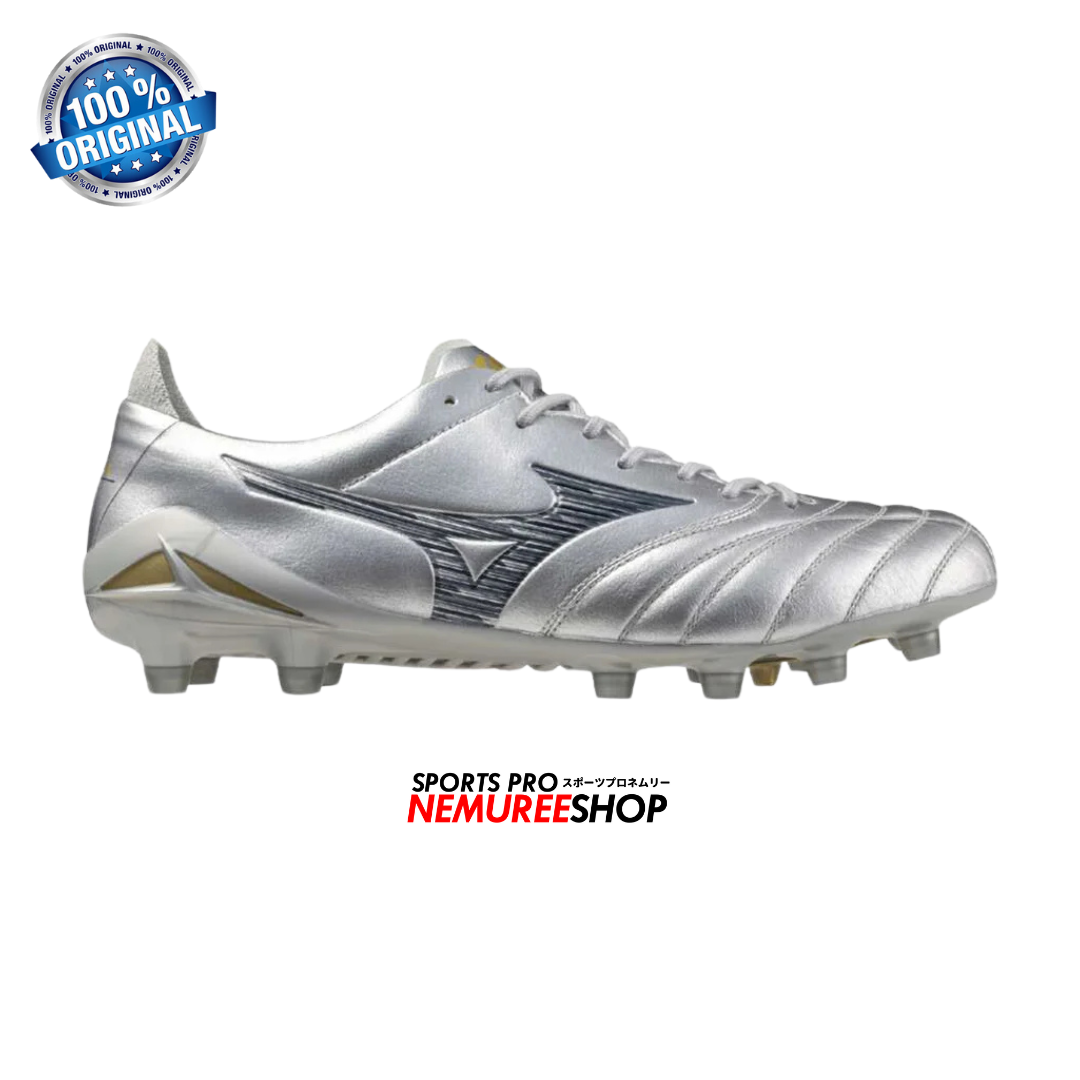 MIZUNO Football Shoes MORELIA NEO 4 ELITE (GALAXY SILVER/GOLD/8605C) - Nemuree Shop - Online Sports Store
