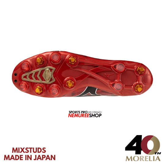MIZUNO Football Shoes ALPHA 2 JAPAN MIX (MORELIA 40TH RED/BLACK/GOLD) - Nemuree Shop - Online Sports Store