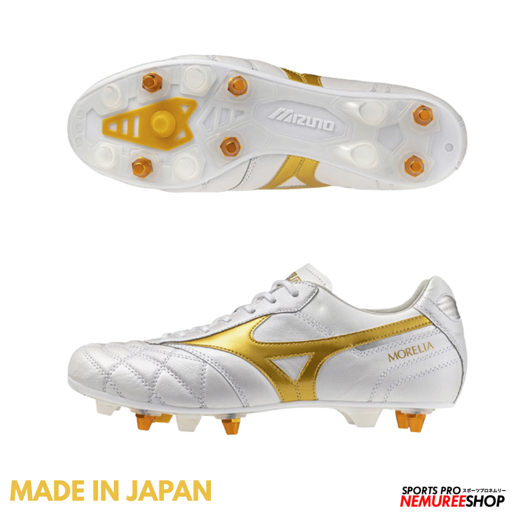 MORELIA Ⅱ MIX MIZUNO Football Shoes MORELIA 2 JAPAN MIX (WHITE / GOLD) – Nemuree