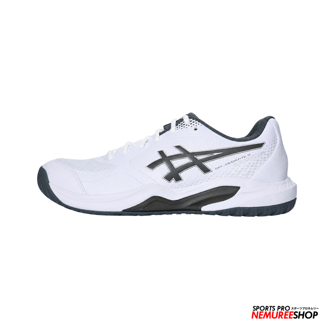 ASICS PickleBall Shoes GEL - DEDICATE 9 PICKLEBALL (WHITE/GUNMETAL