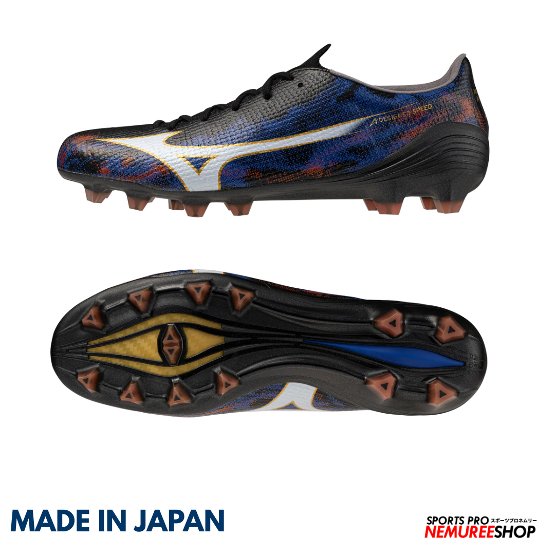 MIZUNO Football Shoes ALPHA 3 JAPAN (BLACK / ANCIENT WATER)