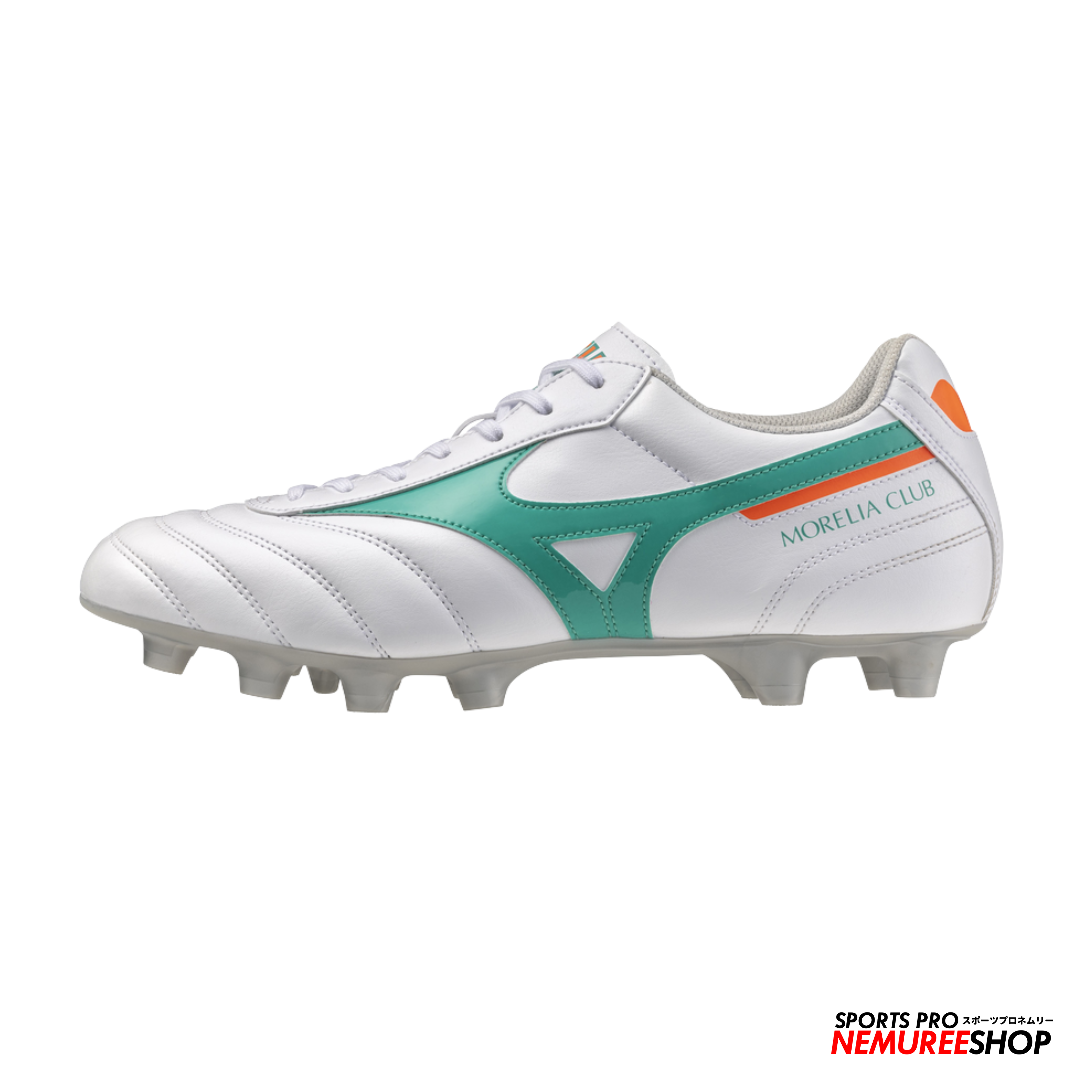 Mizuno Morelia Club サッカーシューズ　　26.0 MIZUNO Football Shoes MORELIA 2 CLUB (WHITE/ARCADIA/LAVA ORANGE