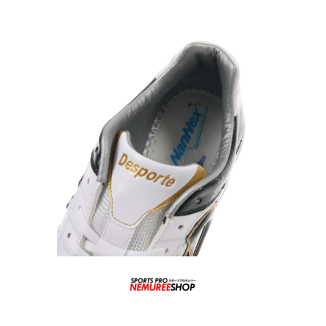 DESPORTE Futsal Shoes BOA VISTA KI PRO 3 (WHITE/BLACK/GOLD) - Nemuree Shop - Online Sports Store