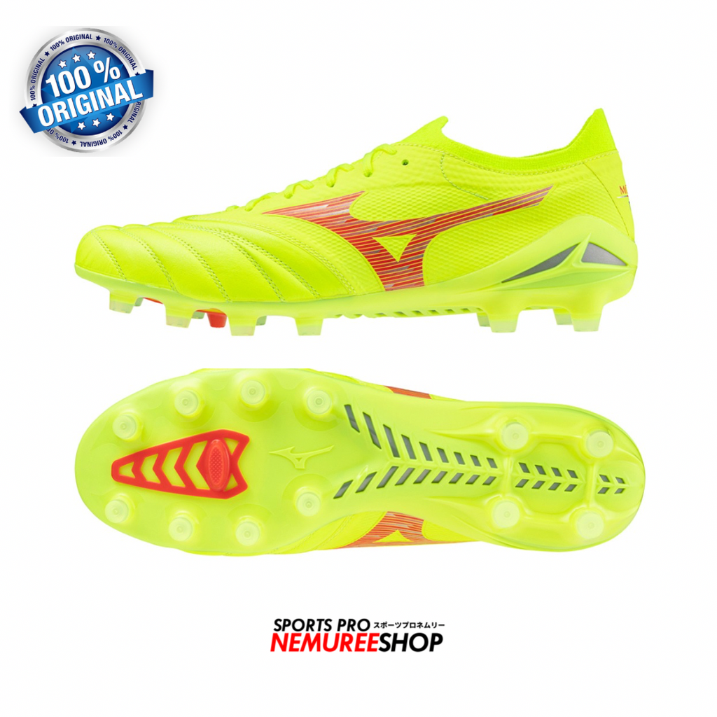 MIZUNO Football Shoes MORELIA NEO 4 BETA ELITE (SAFETY YELLOW/RED) - Nemuree Shop - Online Sports Store