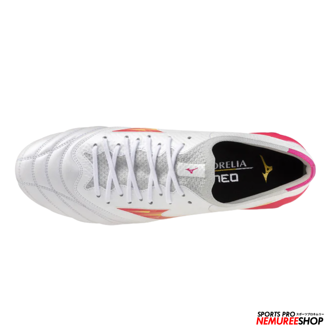 MIZUNO Football Shoes MORELIA NEO 4 BETA ELITE (WHITE/PINK TETRA/FUCHSIA PURPLE) - Nemuree Shop - Online Sports Store