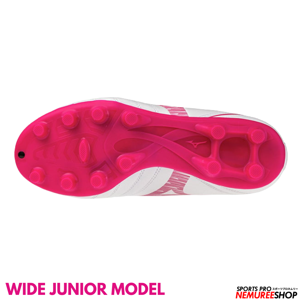 MIZUNO Football Shoes MONARCIDA NEO 3 SELECT JR WIDE (WHITE/FUCHSIA PURPLE) - Nemuree Shop - Online Sports Store