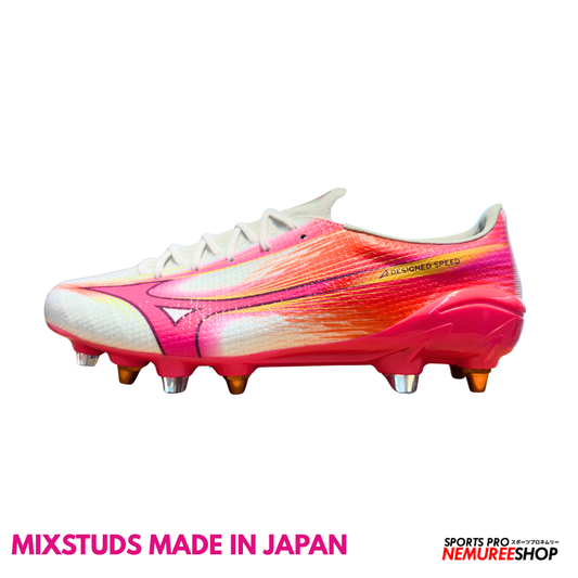 MIZUNO Football Shoes ALPHA 3 JAPAN MIX (WHITE/FUCHSIA PURPLE) - Nemuree Shop - Online Sports Store