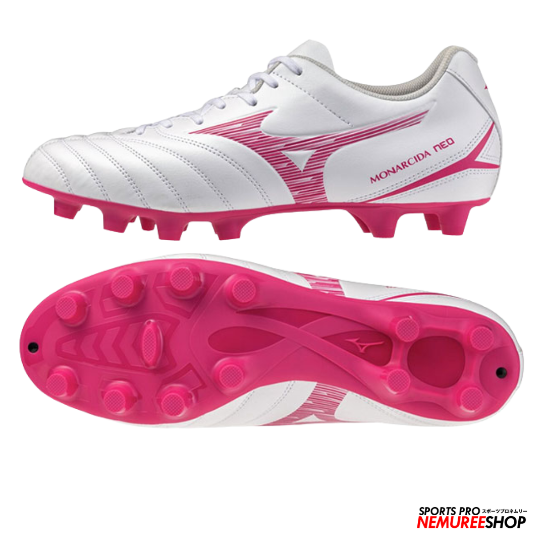 MIZUNO Football Shoes MONARCIDA NEO 3 SELECT WIDE (WHITE/FUCHSIA PURPLE) - Nemuree Shop - Online Sports Store