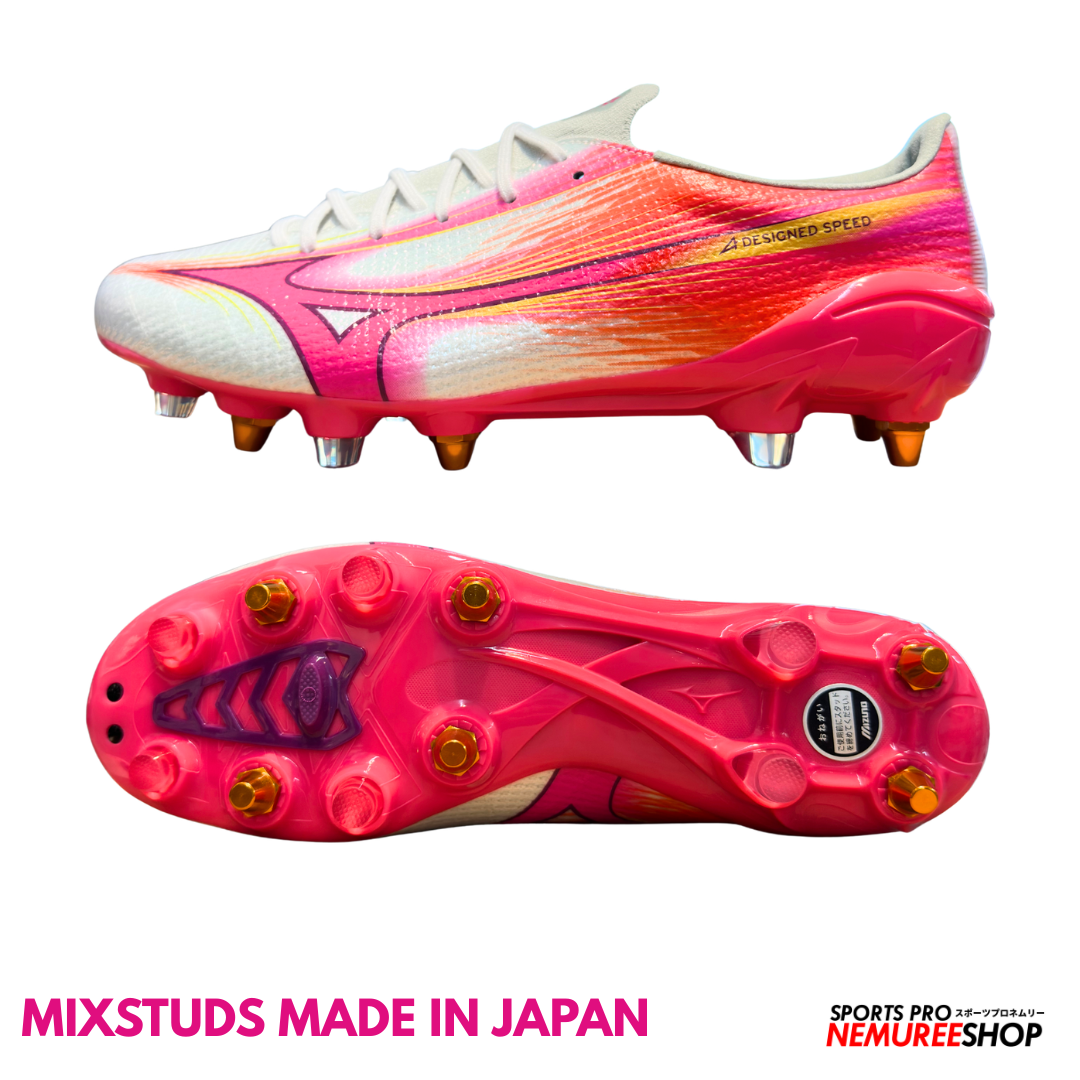 MIZUNO Football Shoes ALPHA 3 JAPAN MIX (WHITE/FUCHSIA PURPLE