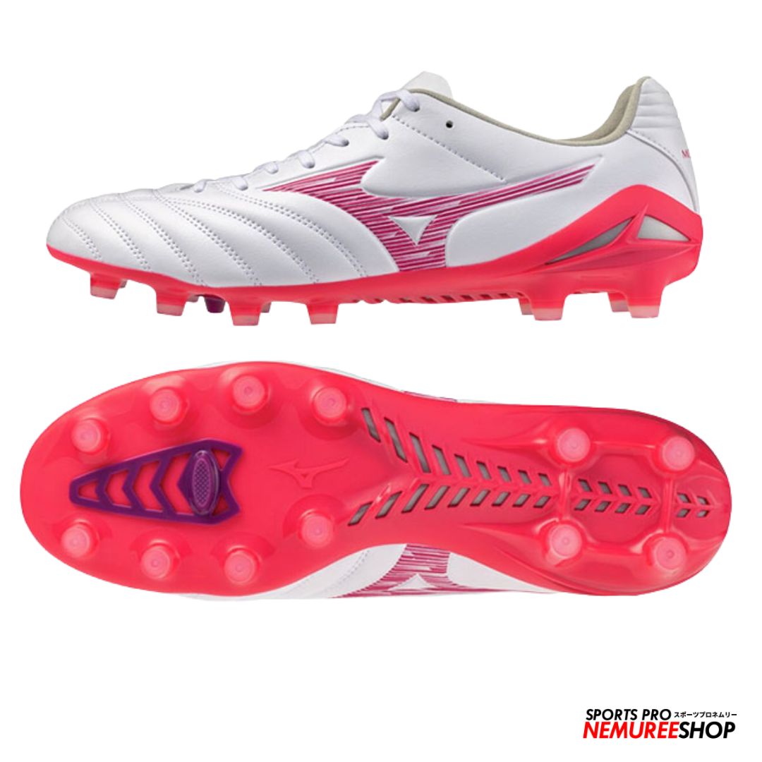MIZUNO Football Shoes MONARCIDA NEO 3 PRO (WHITE/FUCHSIA PURPLE) - Nemuree Shop - Online Sports Store