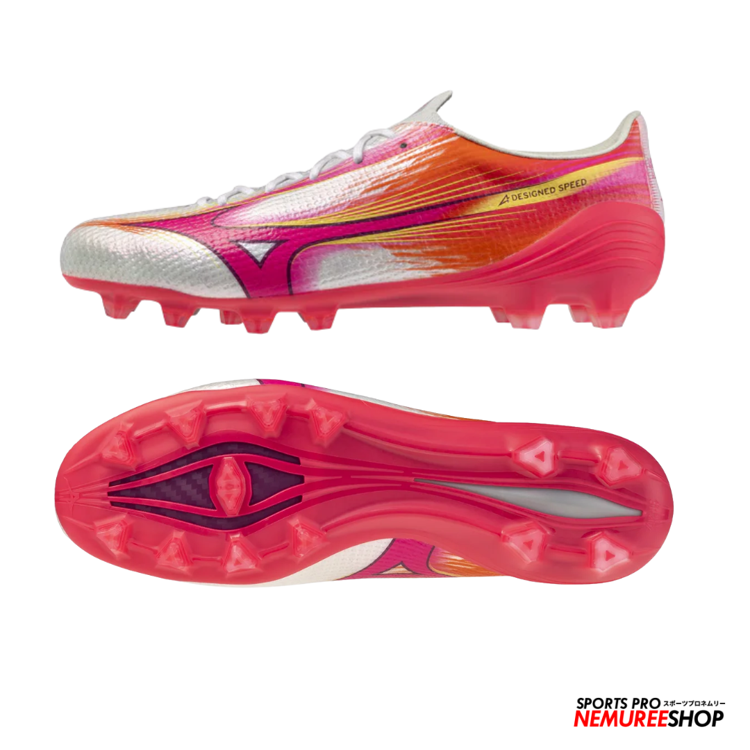 MIZUNO Football Shoes ALPHA 3 ELITE (WHITE/FUCHSIA PURPLE) - Nemuree Shop - Online Sports Store