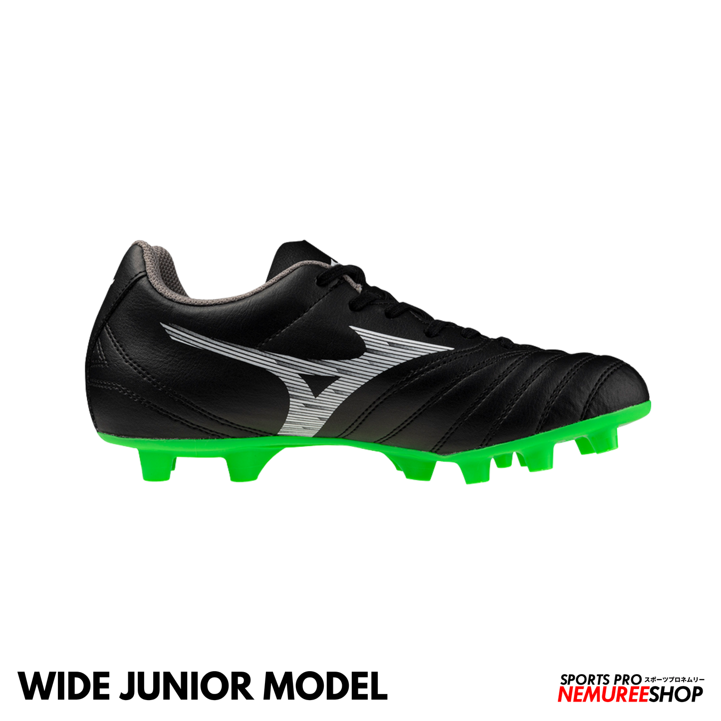 MIZUNO Football Shoes MONARCIDA NEO 3 SELECT JR WIDE (BLACK/NEON GEEN)