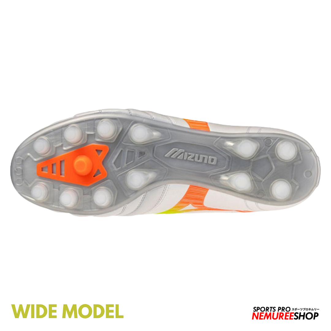 MIZUNO Football Shoes MONARCIDA NEO 3 WIDE ELITE (WHITE / EVENING PRIMROSE / LAVA ORANGE)
