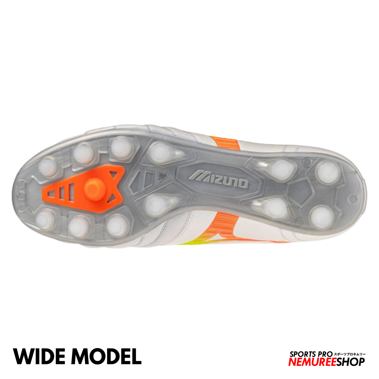 MIZUNO Football Shoes MONARCIDA NEO 3 WIDE ELITE (WHITE / EVENING PRIMROSE / LAVA ORANGE)