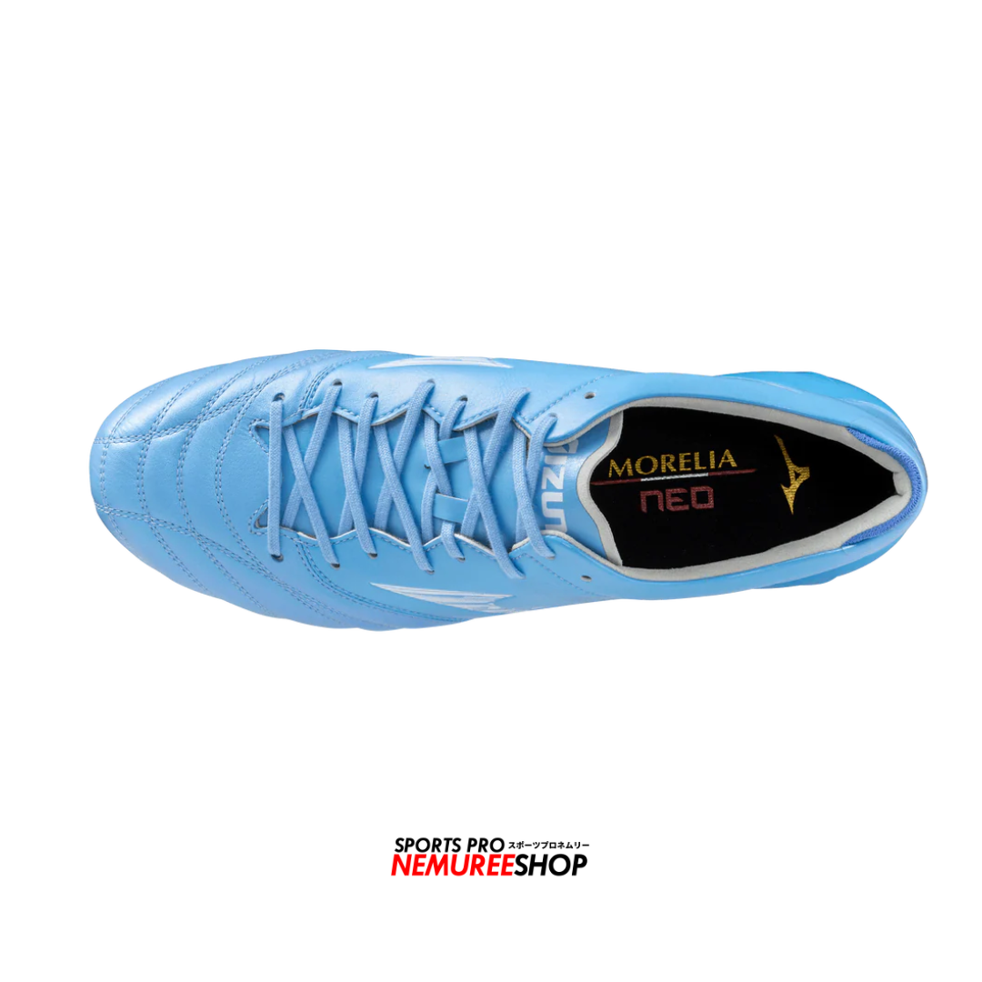 MIZUNO Football Shoes MORELIA NEO 4 ELITE (CELESTE / WHITE) - Nemuree Shop - Online Sports Store