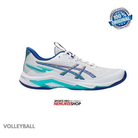 ASICS Volleyball Shoes NETBURNER BALLISTIC FF 4 (WHITE / ASICS BLUE) - Nemuree Shop - Online Sports Store