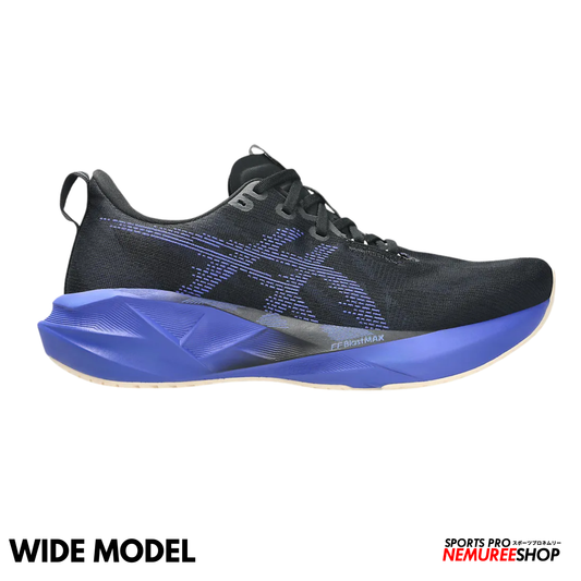 ASICS Running Shoes NOVABLAST 5 WIDE (BLACK/COBALT BURST) - Nemuree Shop - Online Sports Store