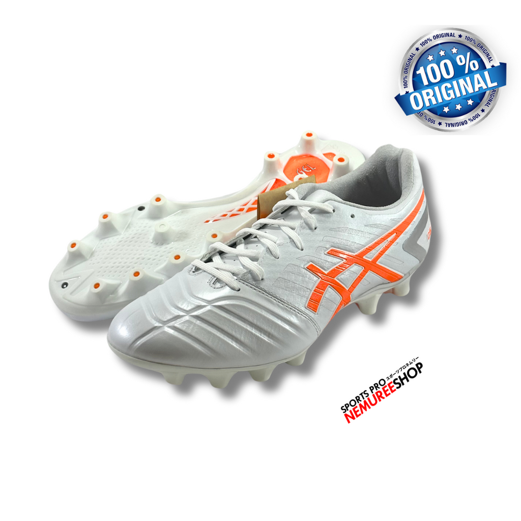 ASICS Soccer Shoes DS LIGHT WIDE (WHITE/SHOCKING ORANGE) - Nemuree Shop - Online Sports Store