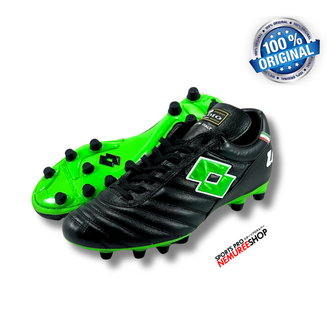 LOTTO Football Shoes STADIO OG II FG ALL BLACK SRPING GREEN Nemuree Shop Online Sports Store