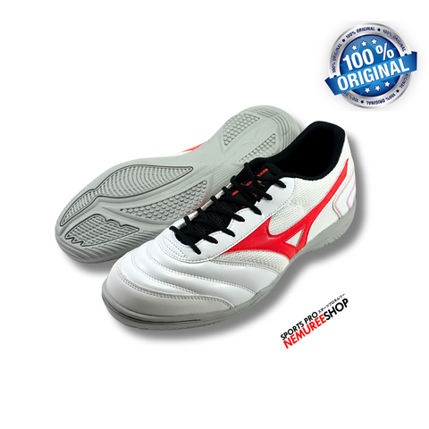 MIZUNO Futsal Shoes MRL SALA CLUB IN (WHITE/RADIANT RED) - Nemuree Shop - Online Sports Store