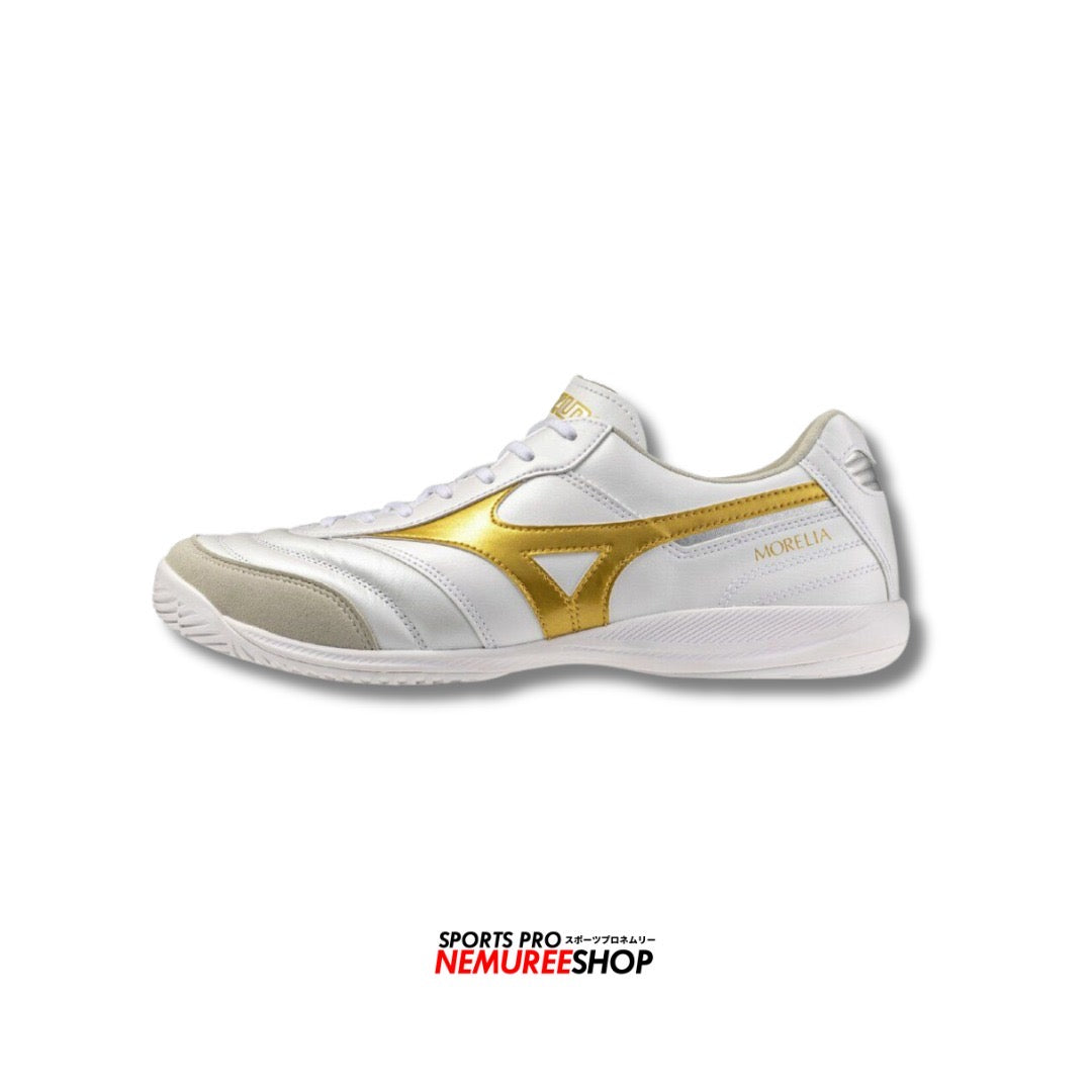 MIZUNO Futsal Shoes MORELIA SALA ELITE IN (WHITE / GOLD)
