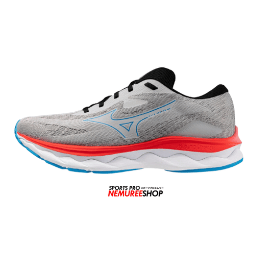 MIZUNO Running Shoes WAVE SERENE (NIMBUS CLOUD/BLUE PACE/MIZUNO IGNITION RED) - Nemuree Shop - Online Sports Store