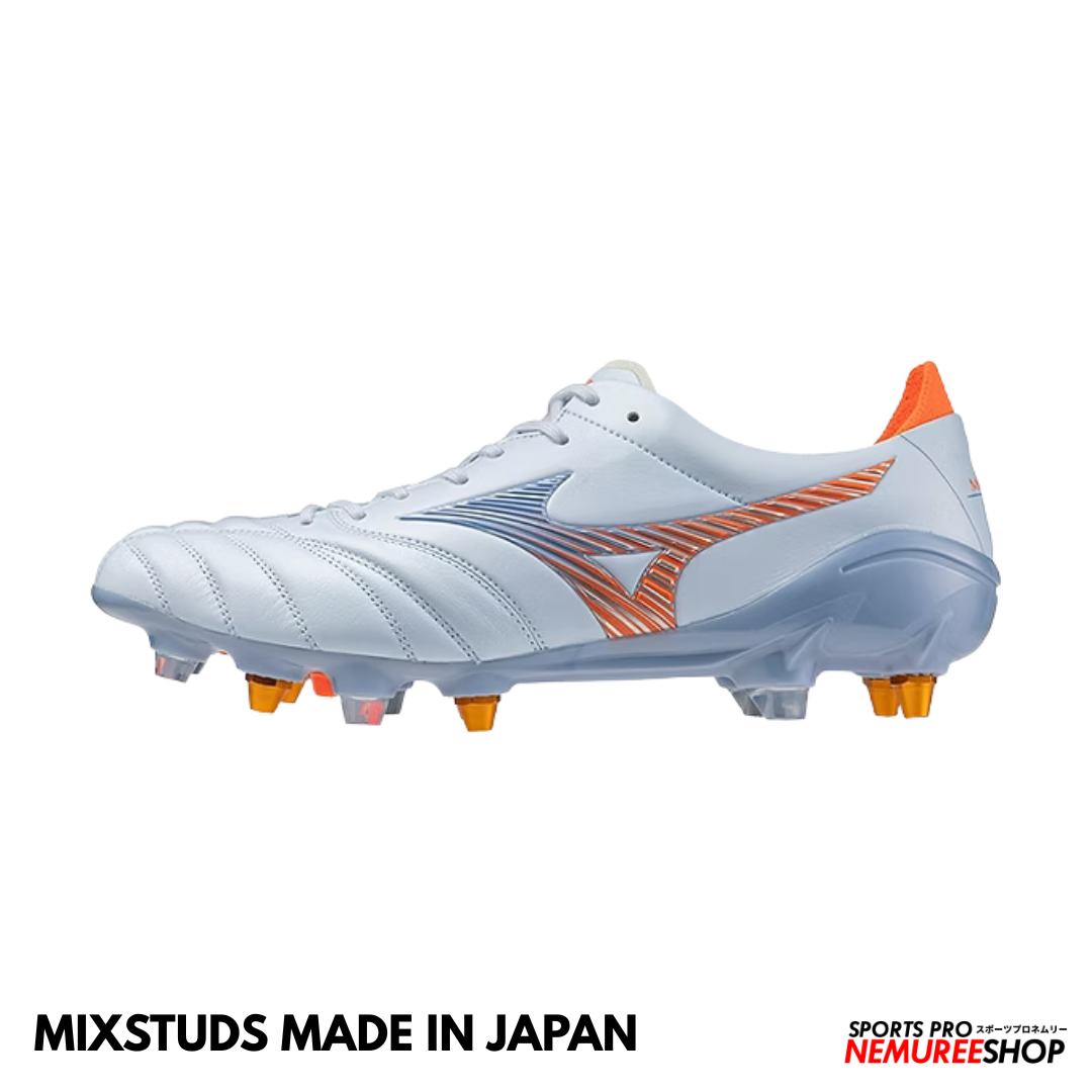 MIZUNO Football Shoes MORELIA NEO 5 JAPAN MIX (BLUE FINCH/CORNFLOWER BLUE/LAVA ORANGE)