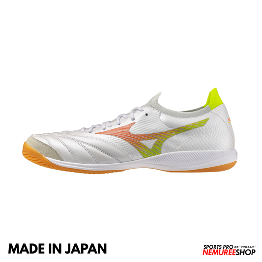 MIZUNO Futsal Shoes MORELIA NEO SALA BETA JAPAN IN (WHITE/LAVA ORANGE/EVENING PRIMROSE)