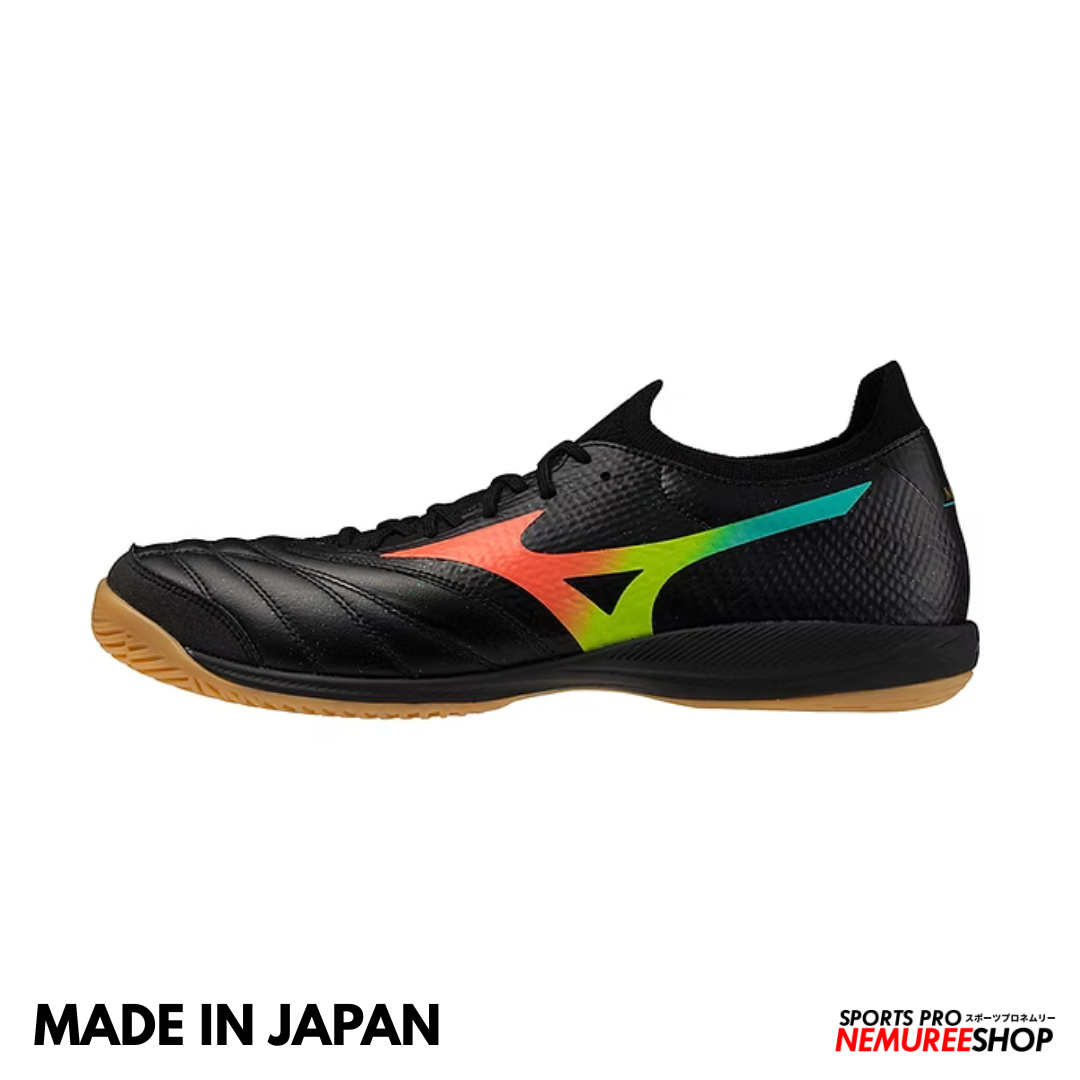 MIZUNO Futsal Shoes MORELIA NEO SALA BETA JAPAN IN (BLACK/LAVA ORANGE/ARCADIA)