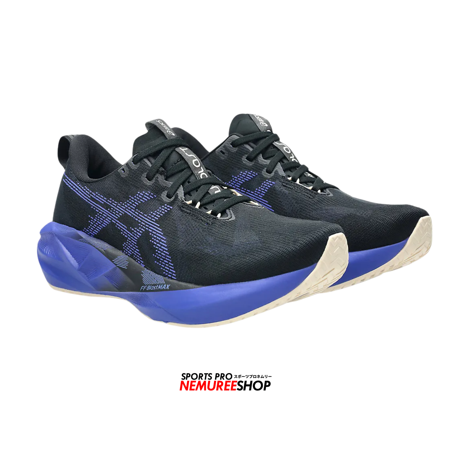 ASICS Running Shoes NOVABLAST 5 (BLACK/COBALT BURST) - Nemuree Shop - Online Sports Store