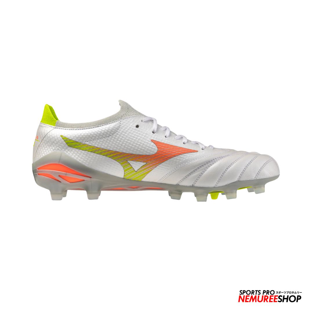 MIZUNO Football Shoes MORELIA NEO 5 BETA ELITE (WHITE / LAVA ORANGE / EVENING PRIMROSE)