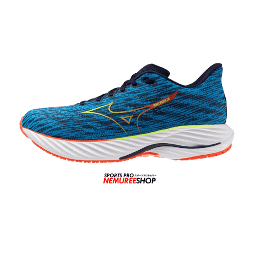 MIZUNO Running Shoes WAVE RIDER 28 (BLUE PACE/GREEN GECKO/MIZUNO IGNITION RED) - Nemuree Shop - Online Sports Store