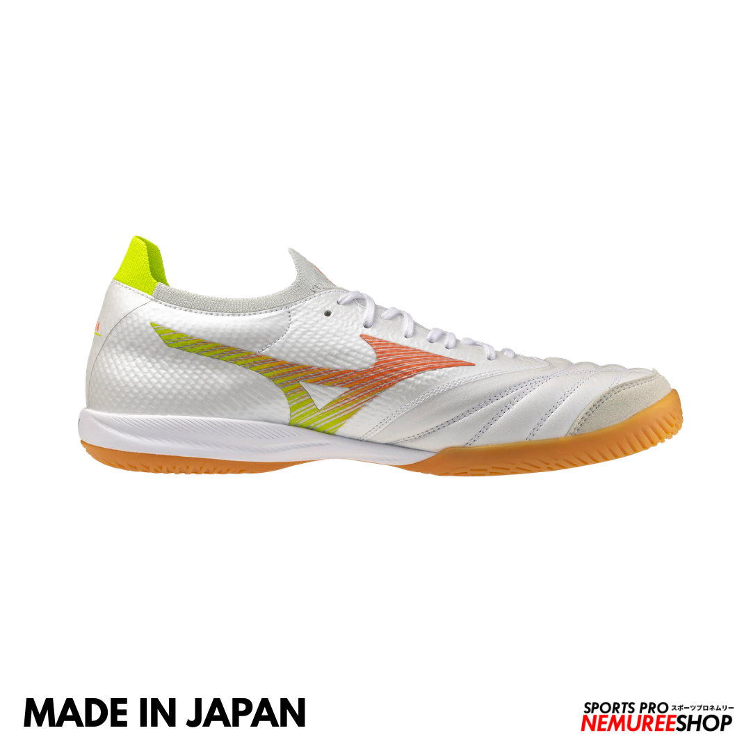 MIZUNO Futsal Shoes MORELIA NEO SALA BETA JAPAN IN (WHITE/LAVA ORANGE/EVENING PRIMROSE)
