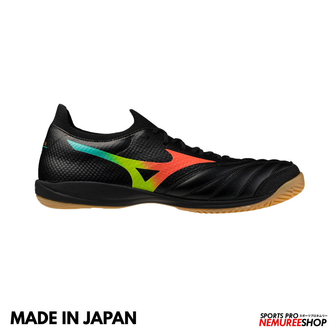 MIZUNO Futsal Shoes MORELIA NEO SALA BETA JAPAN IN (BLACK/LAVA ORANGE/ARCADIA)
