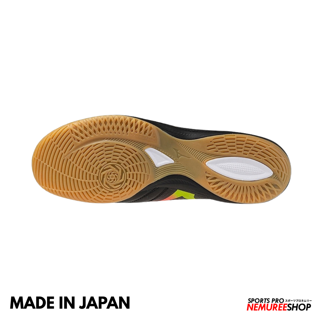 MIZUNO Futsal Shoes MORELIA NEO SALA BETA JAPAN IN (BLACK/LAVA ORANGE/ARCADIA)