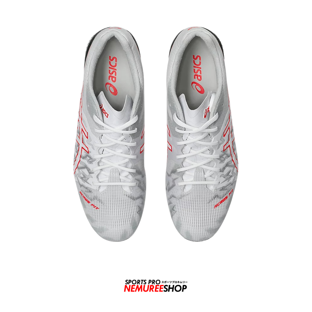ASICS Football Shoes DS LIGHT ACROS 3 (WHITE / FLASH RED ASICS Football Shoes DS LIGHT ACROS 3 (WHITE / FLASH RED
